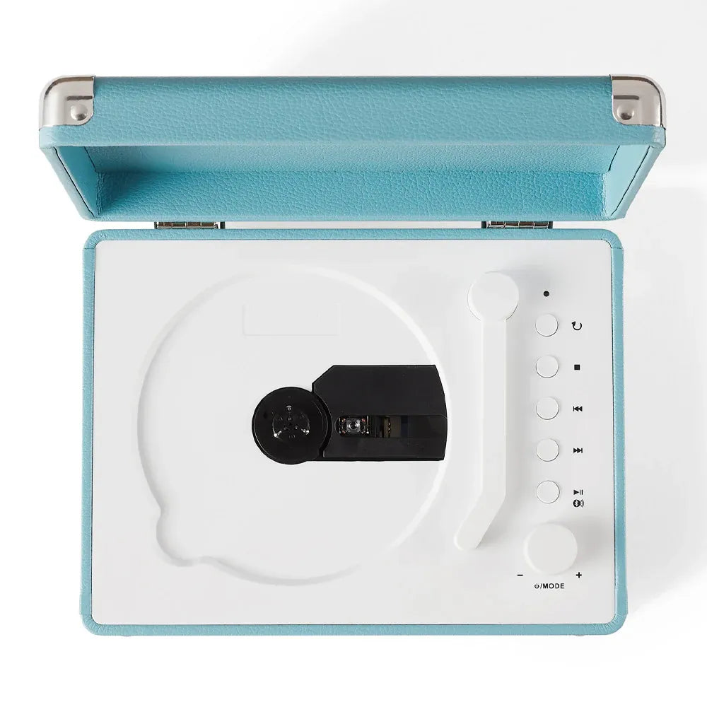 Crosley Cruiser Portable Retro CD Player with Stereo Bluetooth Speakers, FM Radio - Turqouise — product image 4