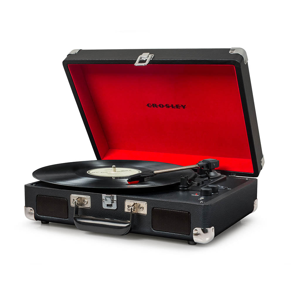Crosley Cruiser Bluetooth Portable Turntable - Black + Bundled Crosley Record Storage Crate — product image 3