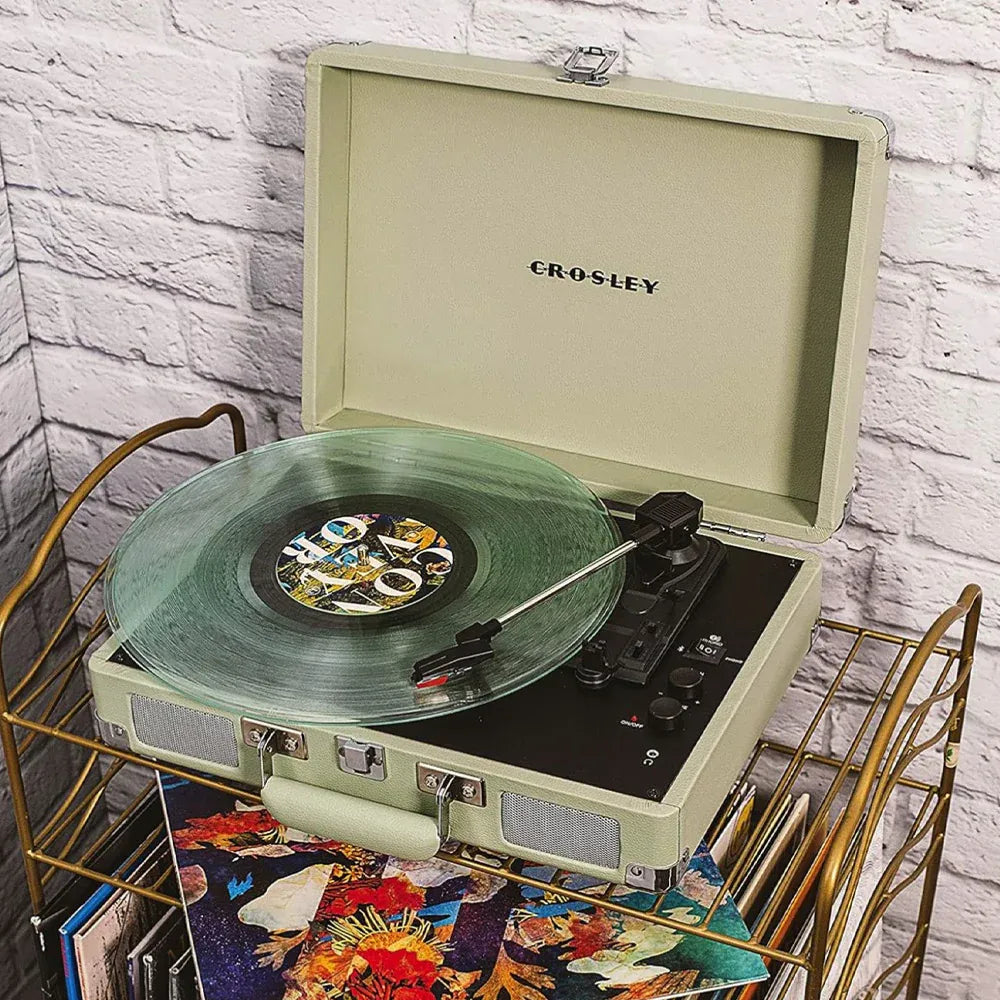 Crosley Cruiser Bluetooth Portable Turntable - Mint + Crosley Entertainment Stand Bundle — product image 4