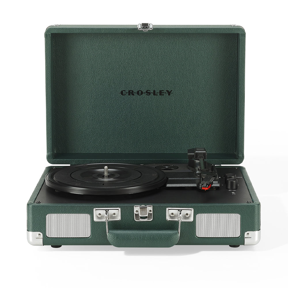 Crosley Cruiser Bluetooth Portable Turntable - Emerald Green + Gadhouse Vinyl Rack Bundle - Black — product image 3