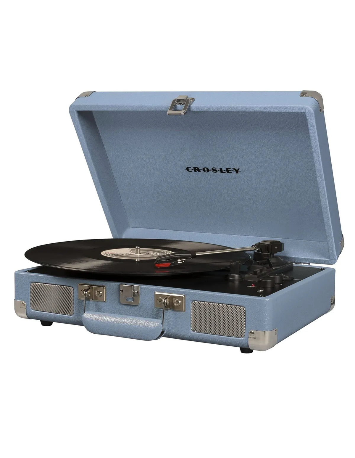 Crosley Cruiser Bluetooth Portable Turntable - Tourmaline + Gadhouse Vinyl Rack Bundle - Black — product image 4