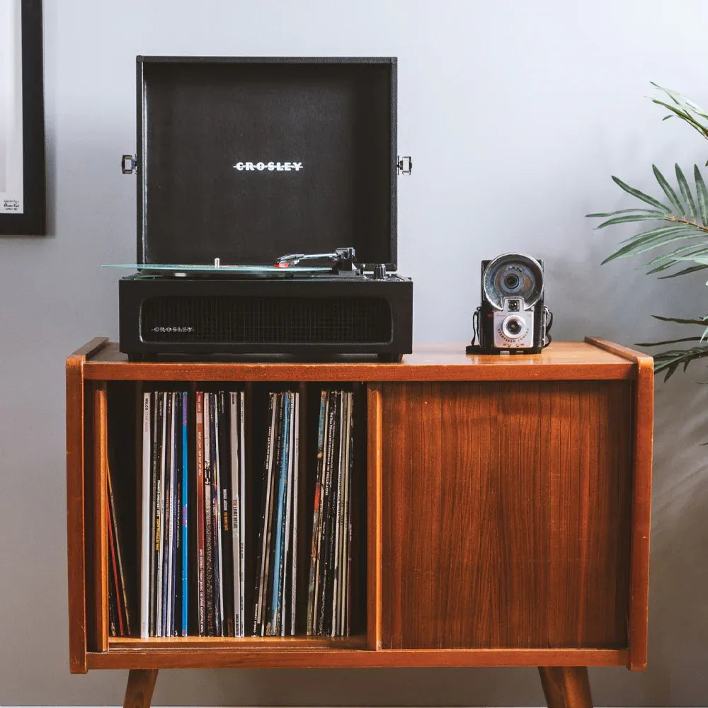 Crosley Voyager Bluetooth Portable Turntable + Crosley Asheville Stand Bundle - Black — product image 5