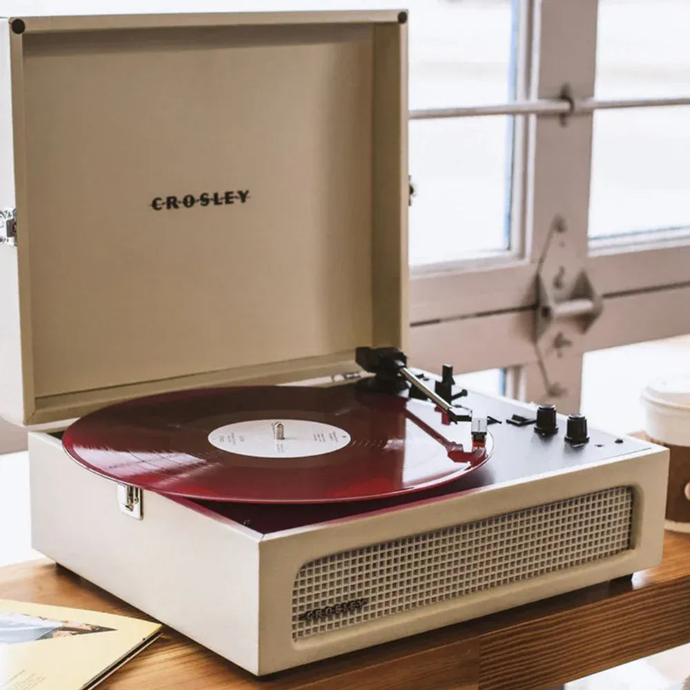 Crosley Voyager Bluetooth Portable Turntable + Crosley Asheville Stand Bundle - Dune — product image 4