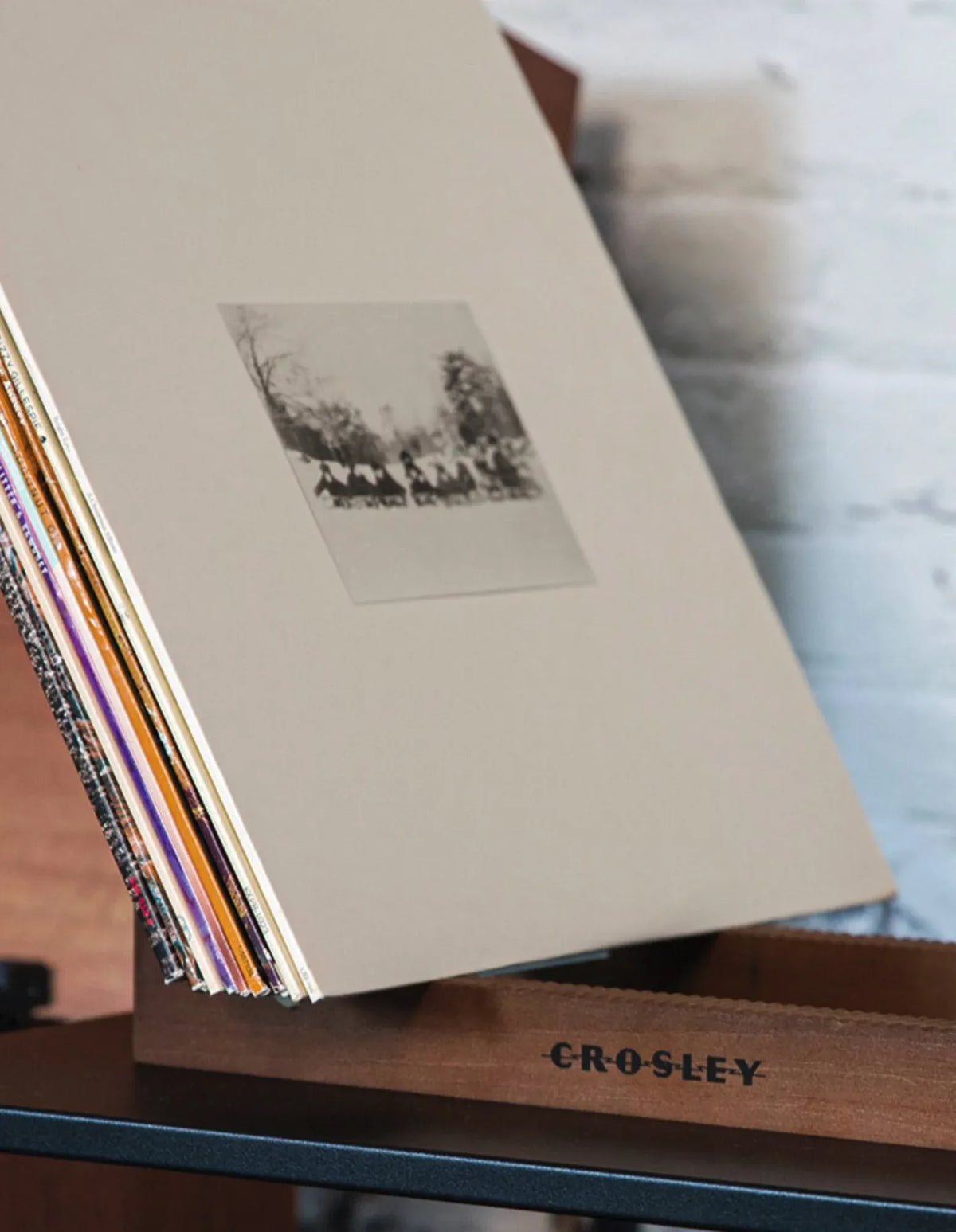 Crosley Voyager Bluetooth Portable Turntable + Bundled Crosley Record Storage Display Stand - Navy — product image 5