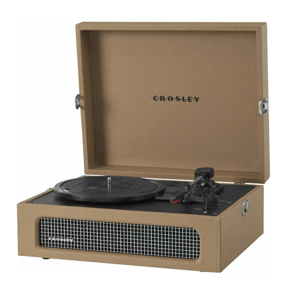 Crosley Voyager Bluetooth Portable Turntable + Gadhouse Vinyl Rack Bundle - Tan — product image 4