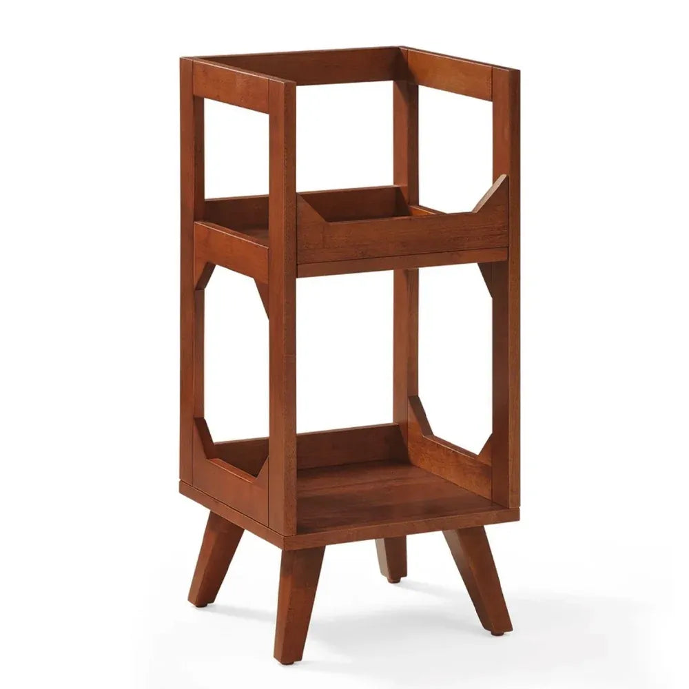 Crosley Asheville Small Vinyl Storage Stand Walnut