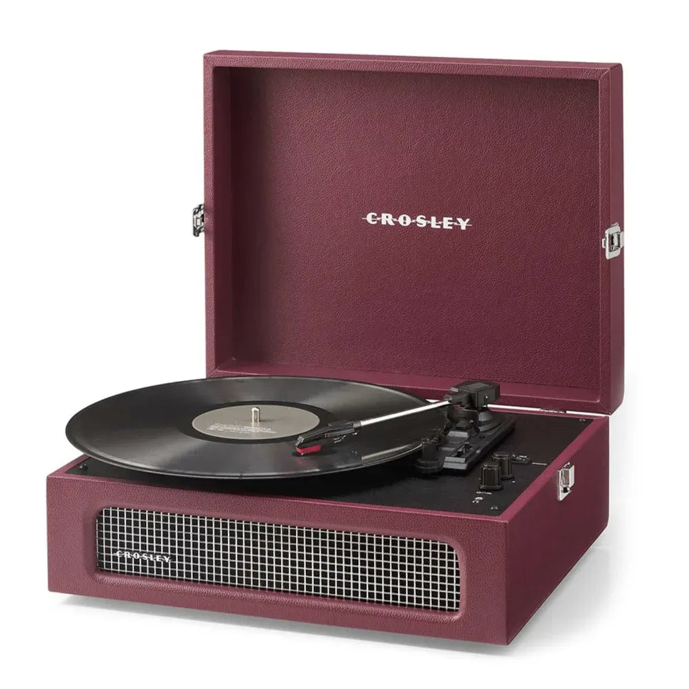 Crosley Voyager Bluetooth Portable Turntable + Entertainment Stand Bundle  - Burgundy — product image 3