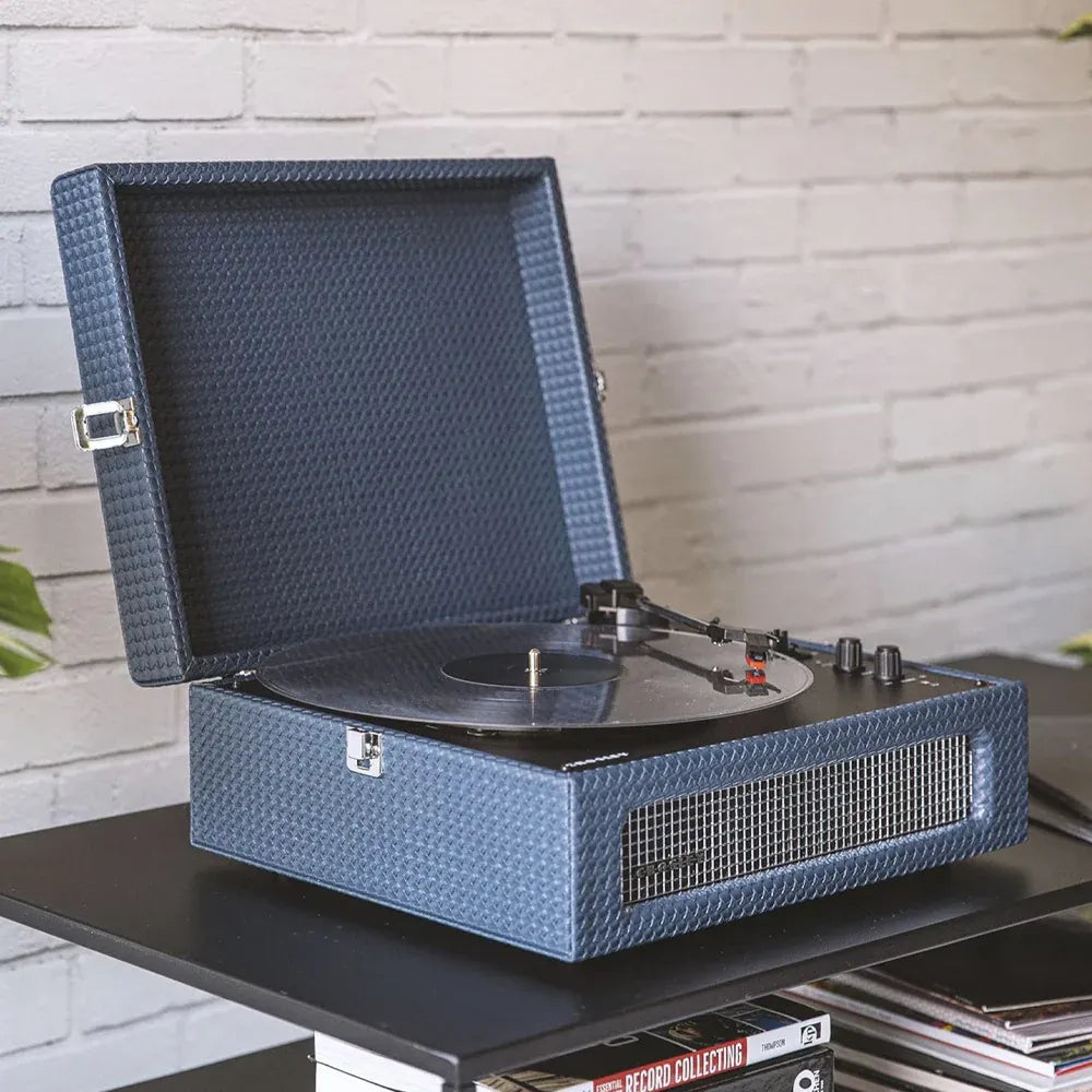 Crosley Voyager Bluetooth Portable Turntable + Entertainment Stand Bundle  - Navy — product image 5