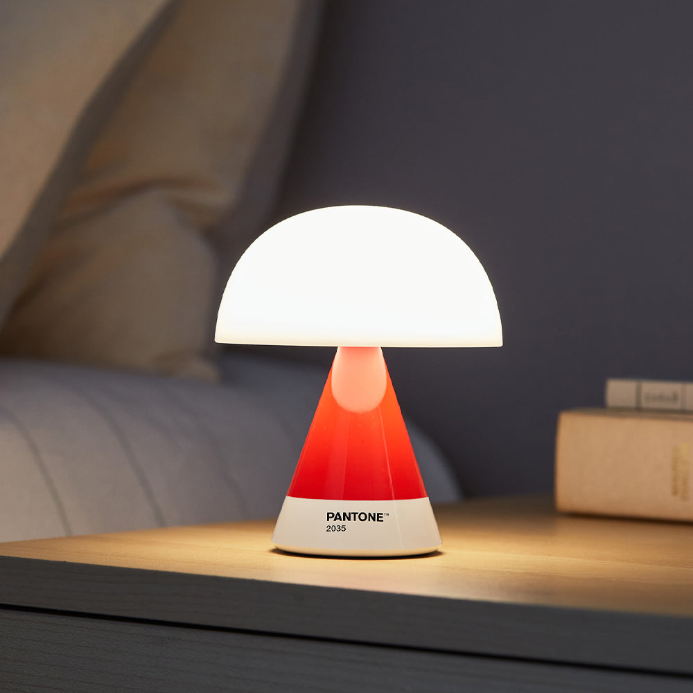 Lexon Mina M PANTONE Rechargeable LED Table Lamp – 2035 Red — product image 2 of 4