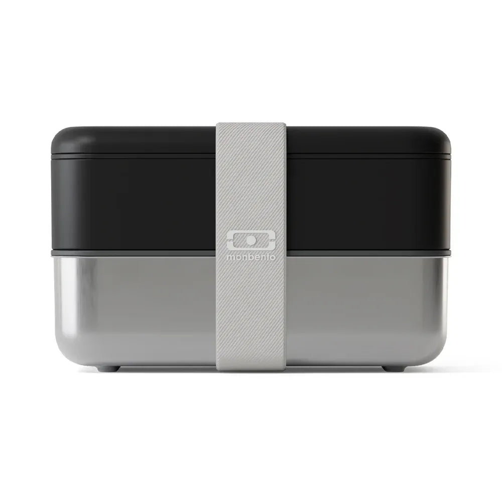 Monbento Mb Sense Original The Two-Tier Metal Food Container Sense Original - Black Onyx