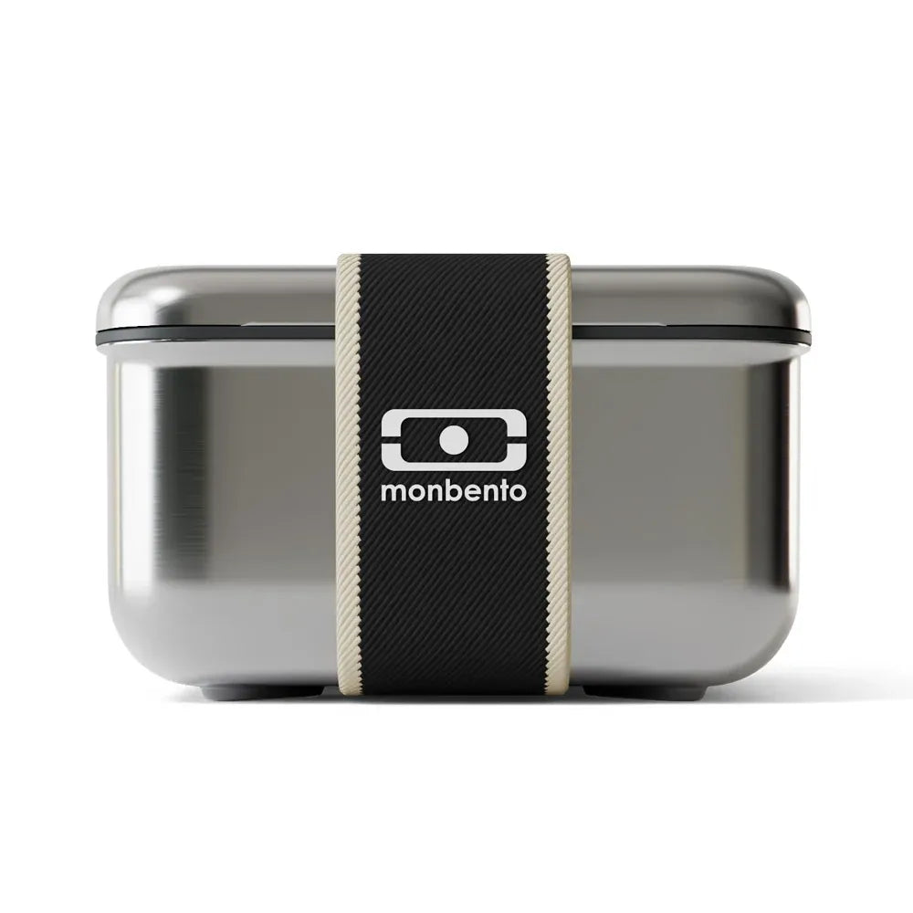 Monbento Mb Sense L The microwave-Safe Metal Lunch Box - Black Onyx