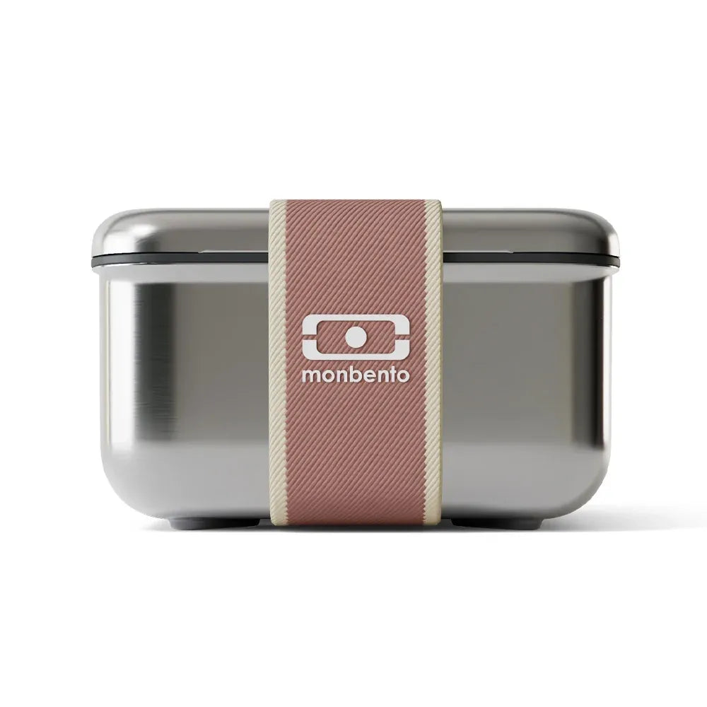 Monbento Mb Sense L The Microwave-Safe Metal Lunch Box - Pink Moka