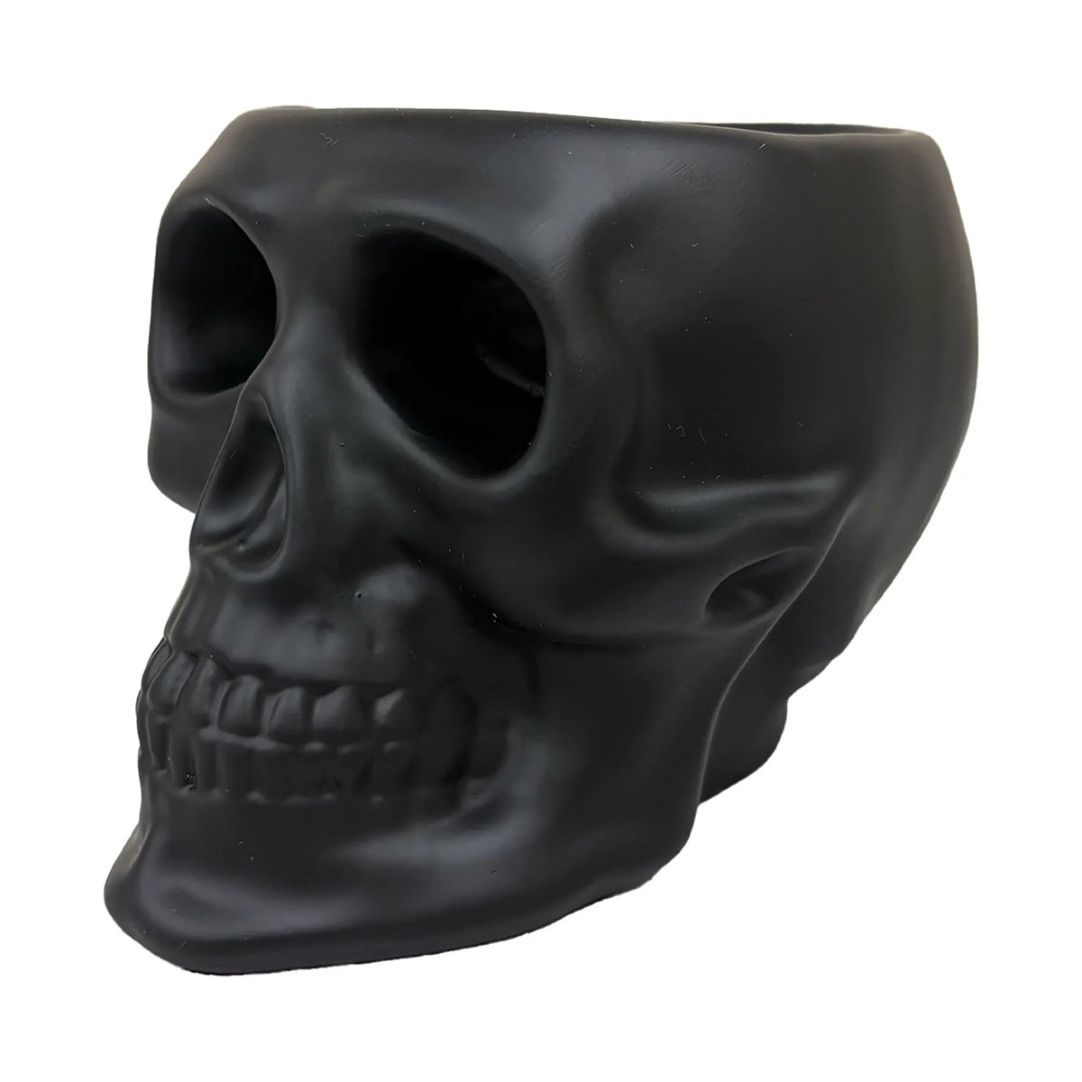 Urban Attitude Skull Statue - Matte Black