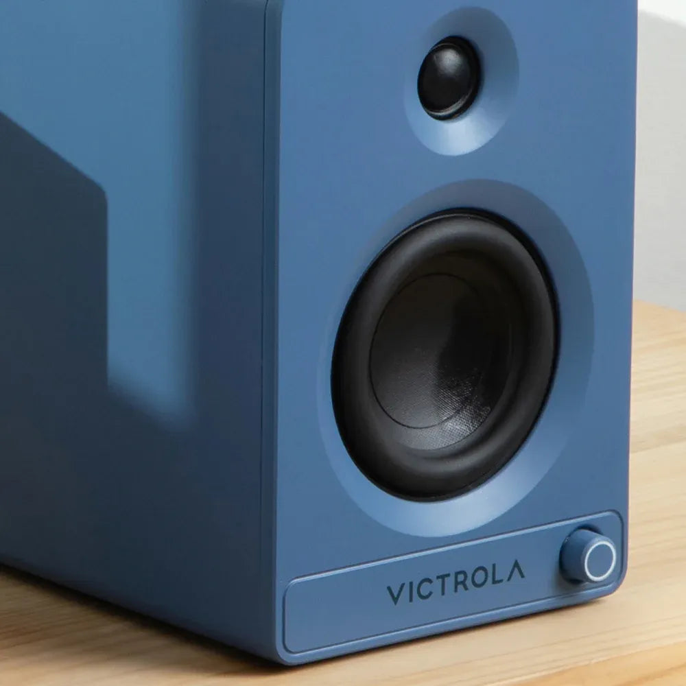Victrola Tempo Bookshelf Speakers - Blue — product image 4