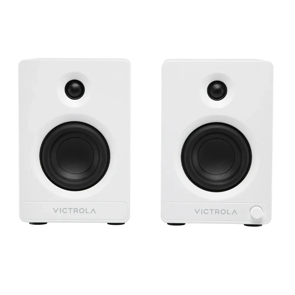 Victrola Automatic Turntable + Victrola Tempo Bookshelf Speakers Bundle - White — product image 4
