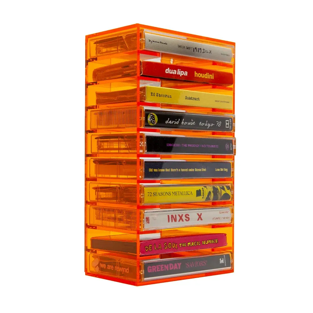 We Are Rewind Tape Storage Rack - Orange — product image 3