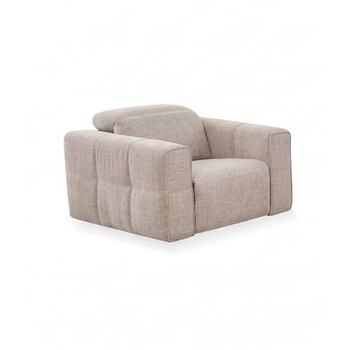 1 Seater Fabric Power Recliner with Power Headrest & Zero-Wall Design