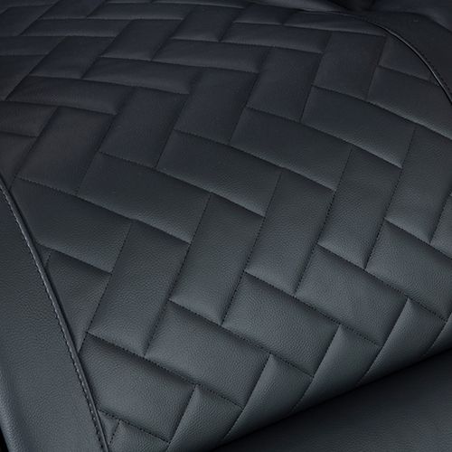 3 Seater Air leather Power Recliner Sofa with LED Light In Black