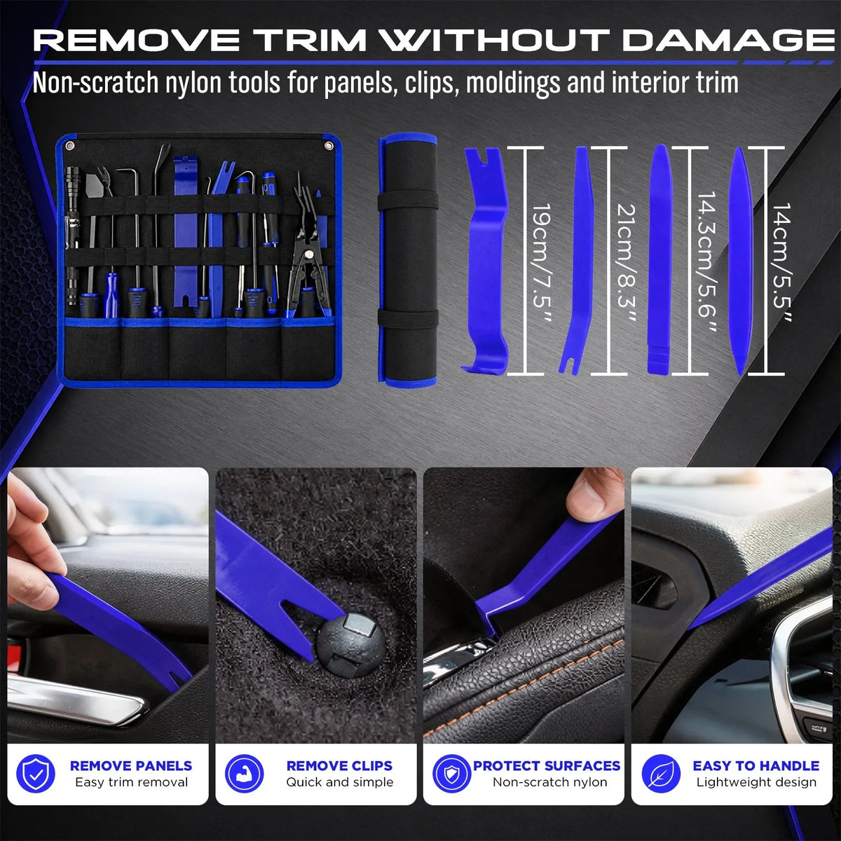 SEDY 18-Piece Automotive Trim Removal, Pick & Hook Tool Kit — product image 4 of 9