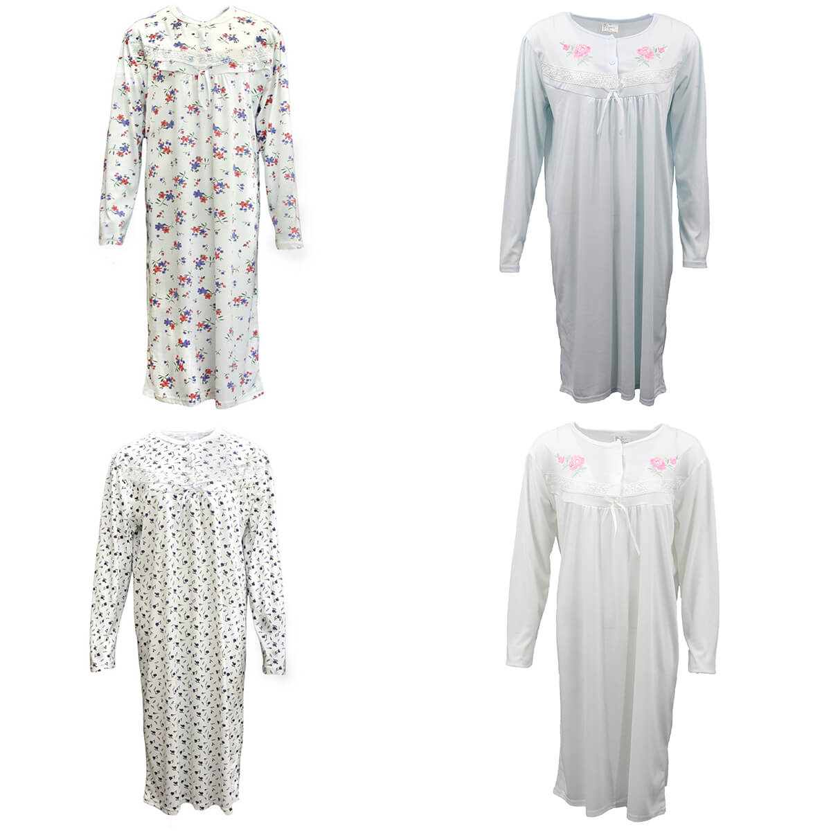 Women's cotton nightie in Red & Purple Flowers, size 22 – product image 2 of 2