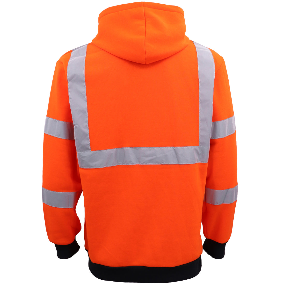 Hi-vis hooded fleece workwear jumper in Fluro Yellow, size XS – product image 4 of 10