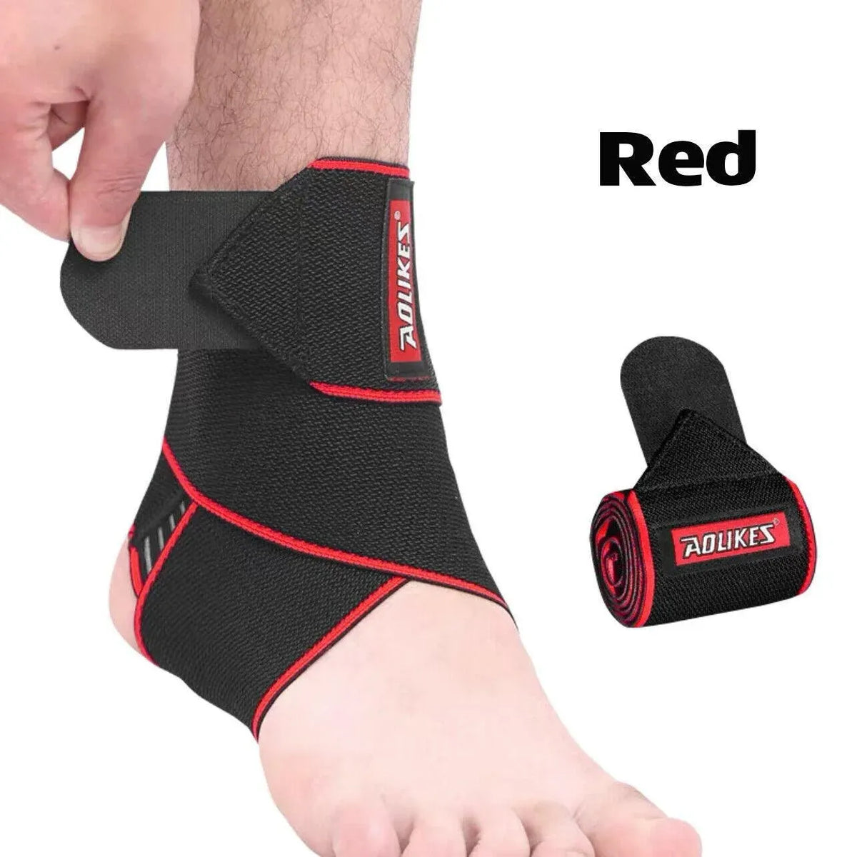 Aolikes Ankle Brace Support Compression Elastic Foot Wrap Protector Sport Au - Orange 1 Unit