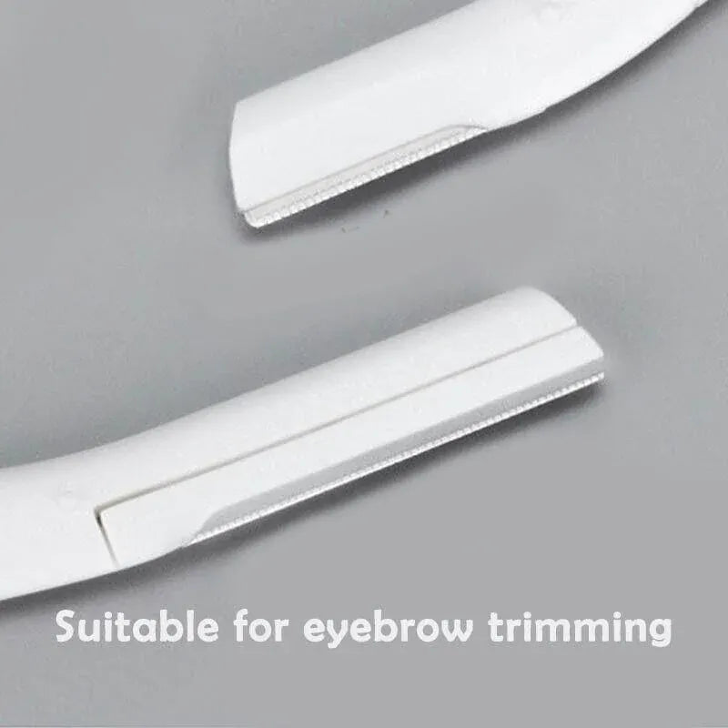 3Pcs Eyebrow Razor Set Facial Hair Remover Dermaplaning Shaving Tool Kit - Clear eyebrow razor*2+Scissor comb