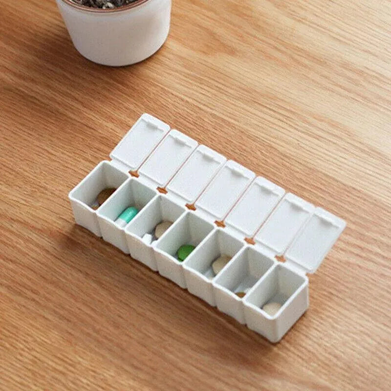 2X 7 Day Weekly Pill Box Medicine Tablet Organizer Dispenser Container Case - Pink