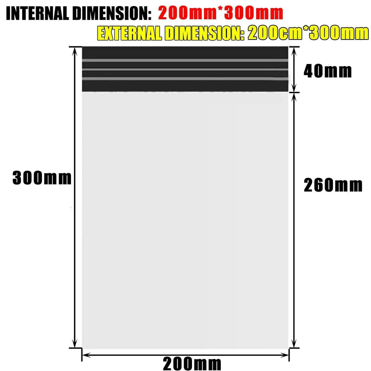 Poly Mailer Bags Mailing Satchel Plastic Courier Self Sealing Packing - 60*80Bag-200pcs — product photo 12