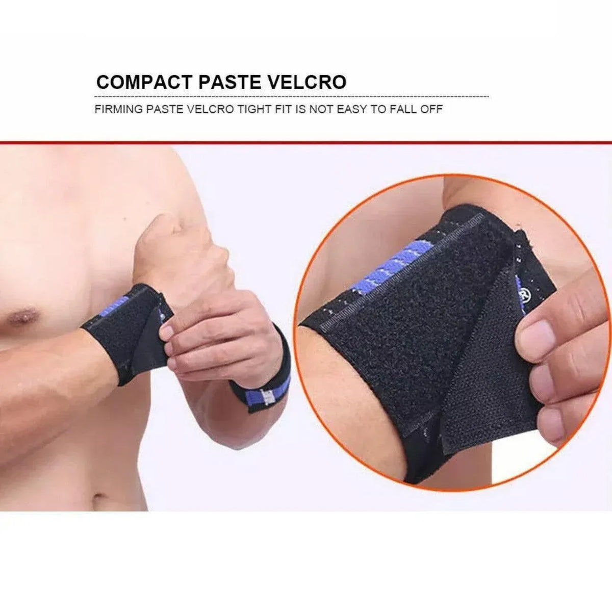 Aolikes Wrist Brace Elastic Bandage Support Sport Gym Wrap Fitness Wristband - Black