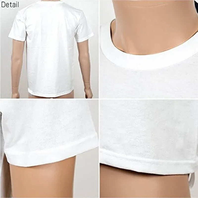 Heavy Cotton Short Sleeve T Shirt Plain Basic Tee Mens Top Dark Blue Size Large - 2XL