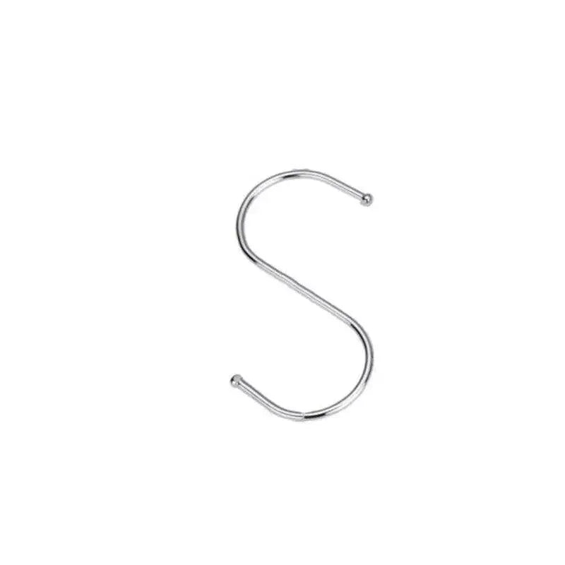 12cm Stainless Steel S Shape Hooks Kitchen Hanger Rack Clothes Hanging Plant Holders - 20PCS — product image 1