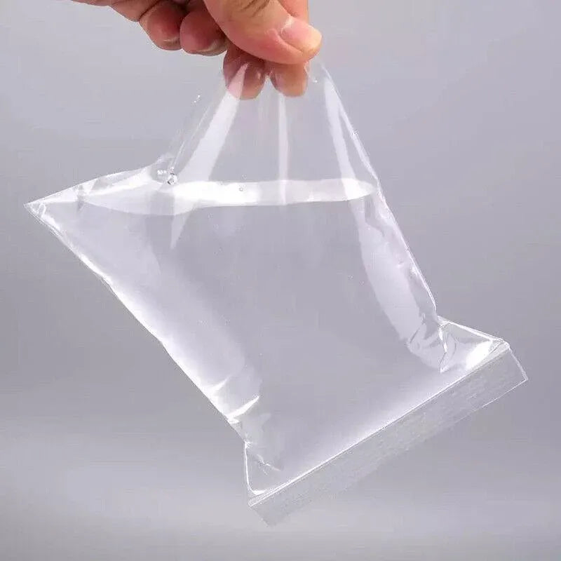 100PCS 100micron Bulk Clear Resealable PE Plastic Zip Bags - 11*16CM — product photo 5