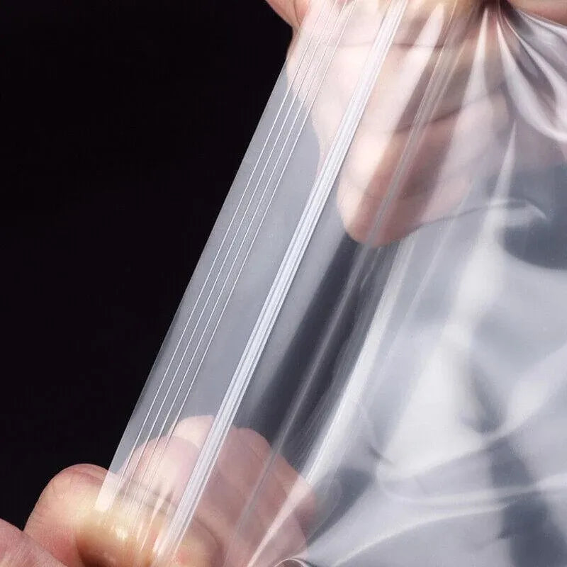 100PCS 100micron Bulk Clear Resealable PE Plastic Zip Bags - 11*16CM — product photo 8