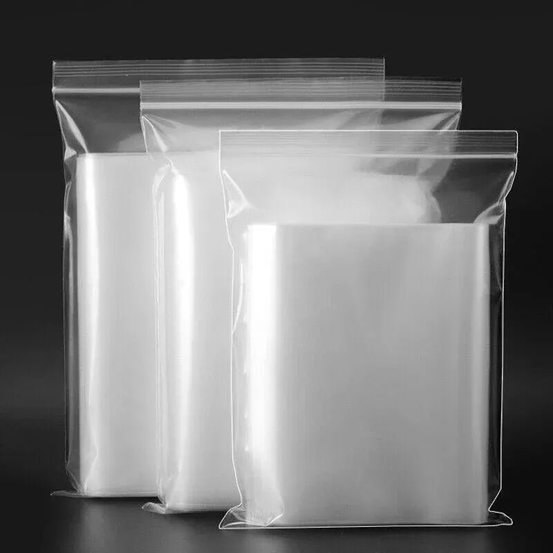 100PCS 100micron Bulk Clear Resealable PE Plastic Zip Bags - 11*16CM — product photo 10