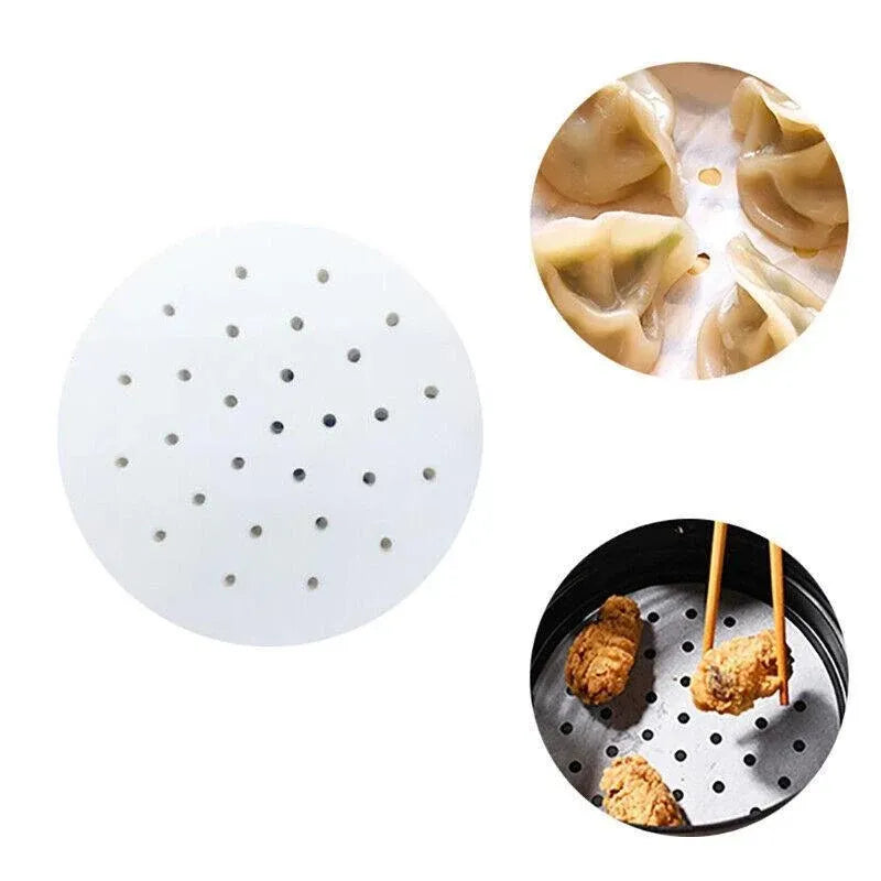 100Pcs 7/8/9 Non-Stick Air Fryer Parchment Liners - 18CM