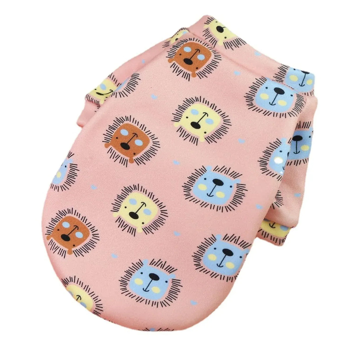 Plush Pet Winter Sweater - Small, Pink Lion