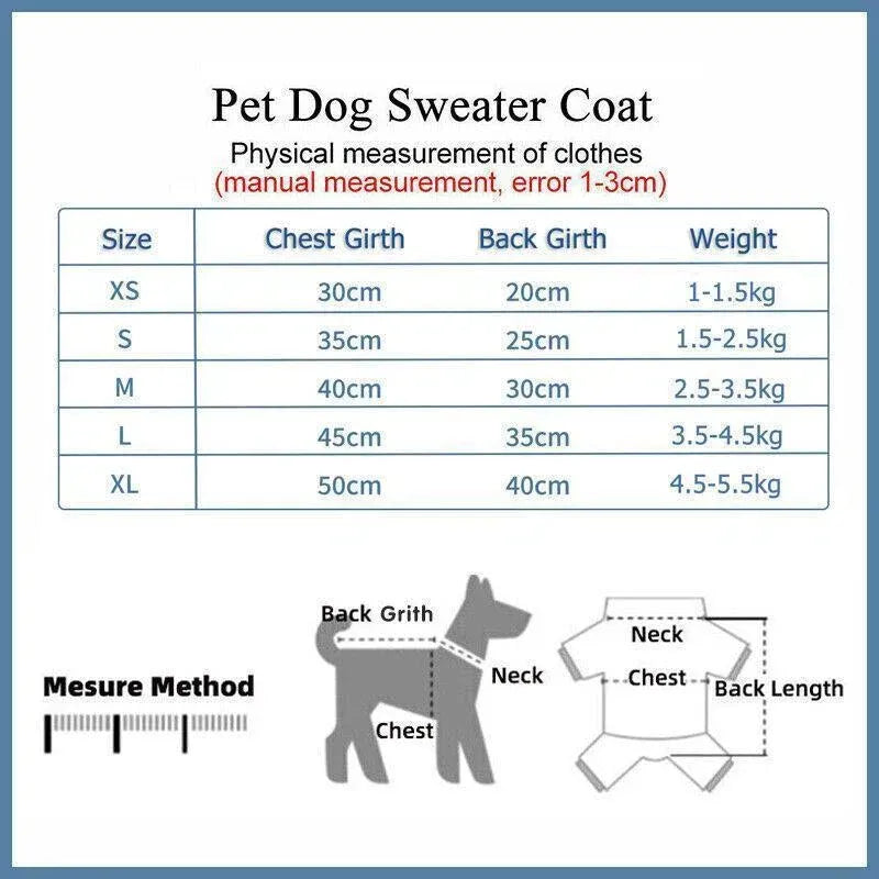 Plush Pet Winter Jumper - Medium, Blue Rabbit