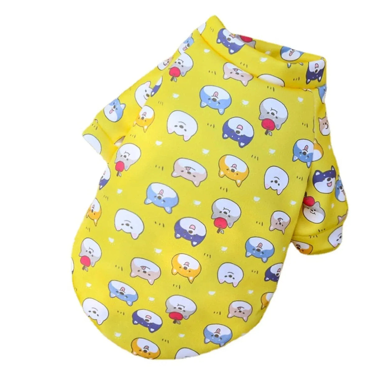 Plush Pet Winter Jumper - Medium, Yellow Shiba Inu