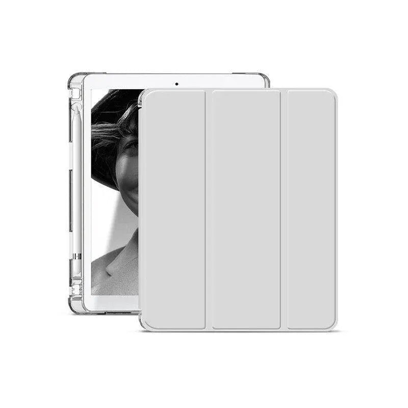 Shockproof Silicone iPad 2017 Case with Pencil Slot and Smart Cover – 6 Colour Options - Grey