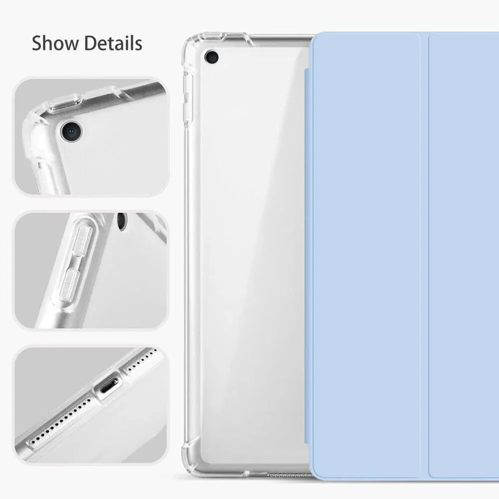 Shockproof Silicone iPad Air 3 Cover with Pencil Slot and Smart Wake - Blue