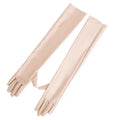 Elegant Long Satin Evening Gloves Formal Dress Accessory for Opera Prom Party Women - Champagne