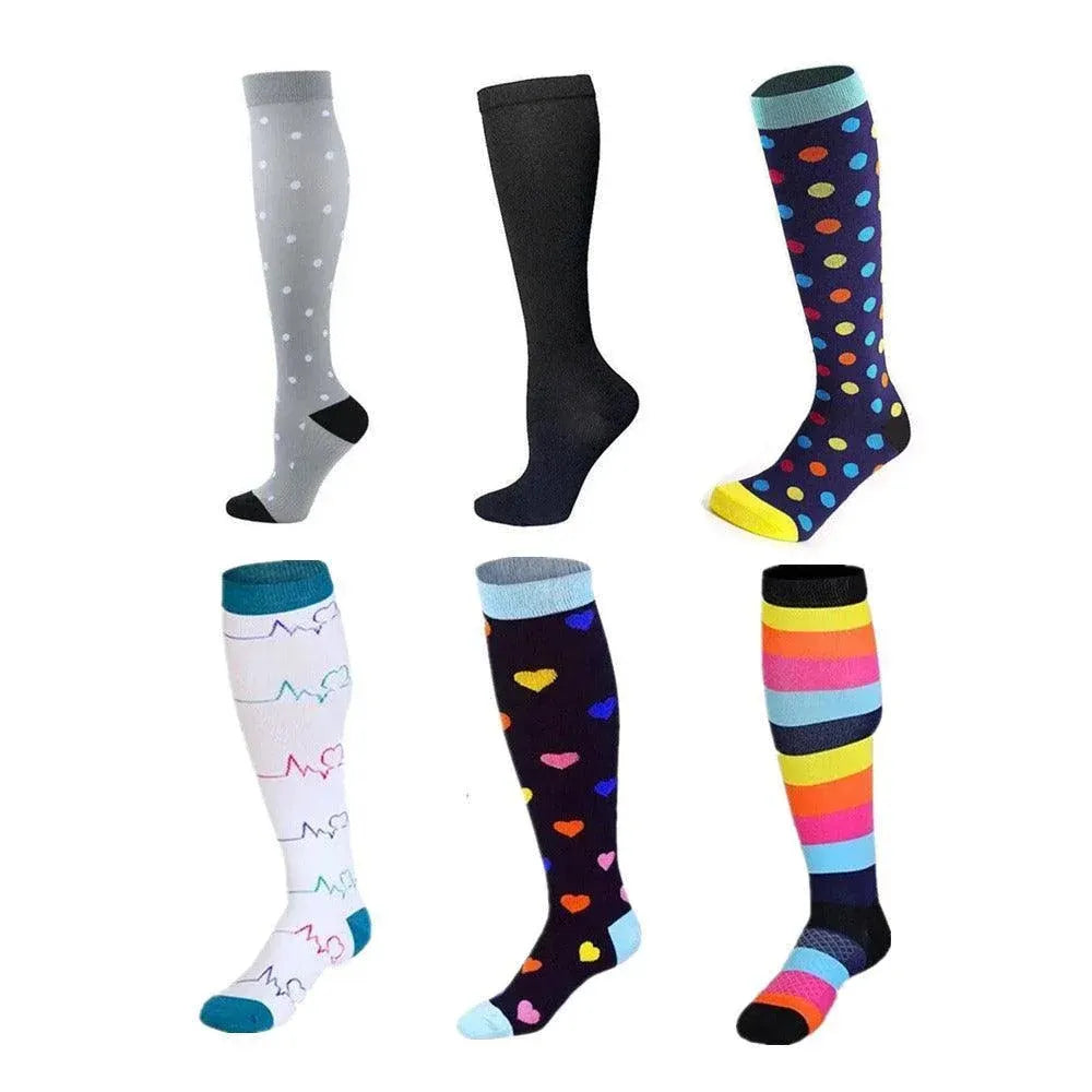 S/M Compression Socks – Colour Love Pattern, 20–30mmHg