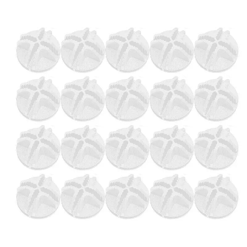 20PCS Wire Storage Cube Plastic Connectors Mesh Snap Plastic Push Grid - White - image 1