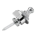 1PC Buttons Straplocks Bass Replacement Strap Locks Electric Acoustic Guitar - Silver