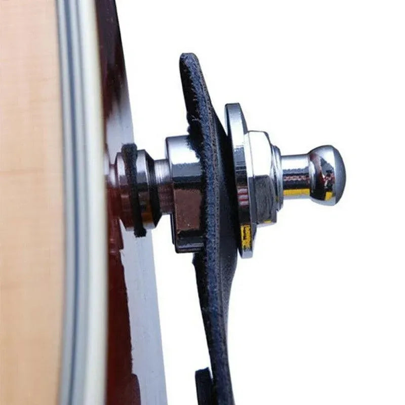 1PC Buttons Straplocks Bass Replacement Strap Locks Electric Acoustic Guitar - Silver — product image 5