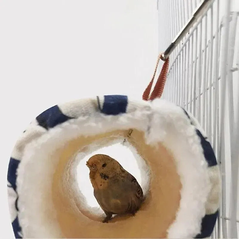 Hanging Small Pet Tunnel Hammock - Pink Cat Pattern