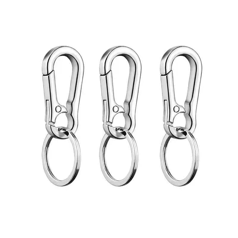 3PCS Zinc Alloy Spring Hook Keychain with Key Rings for Car Keys and Bags — product photo 2