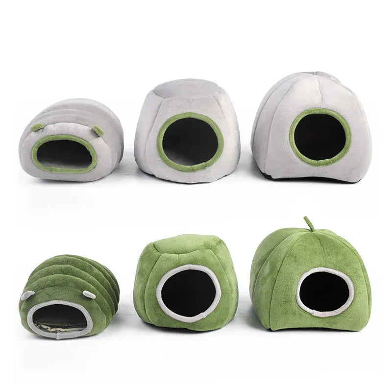Soft Small Animal Tent & Hideout Bed - Green-Stump