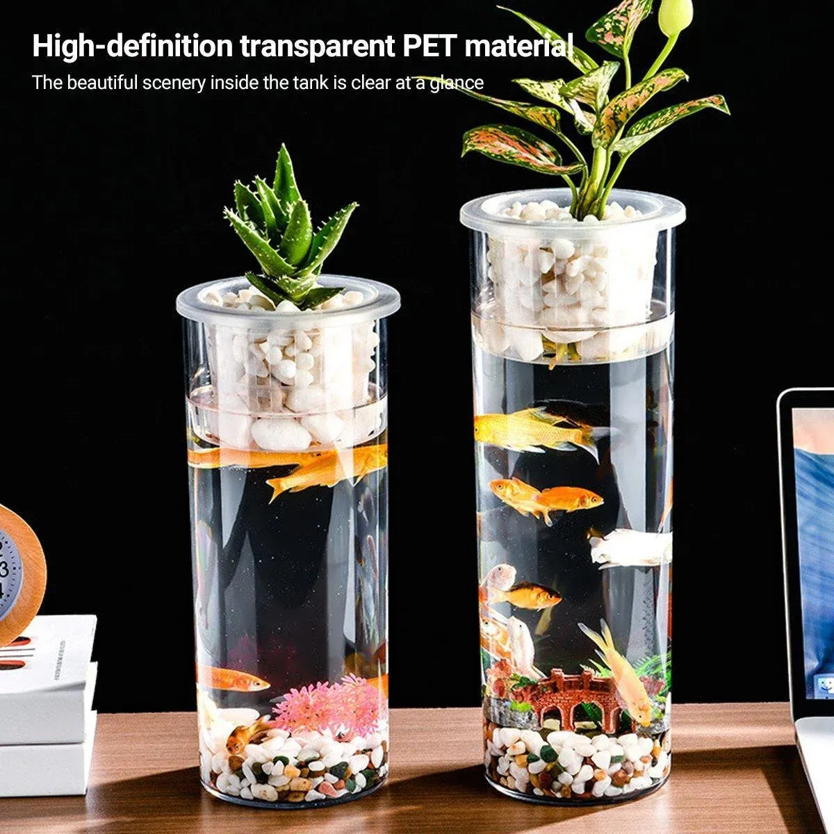 25 cm Cylindrical Hydroponic Plant Vase with Basket - product image 5 of 14